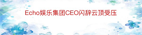 Echo娱乐集团CEO闪辞云顶受压